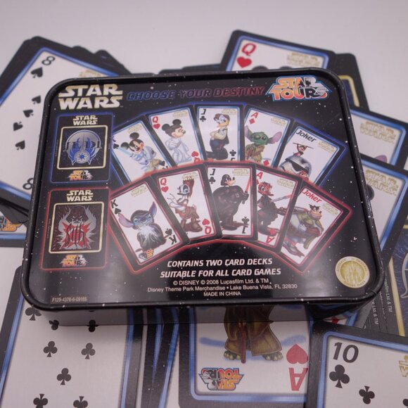 Disney Parks Star Wars Duel Deck of Playing Cards Set with Collectible Tin - Picture 15 of 16